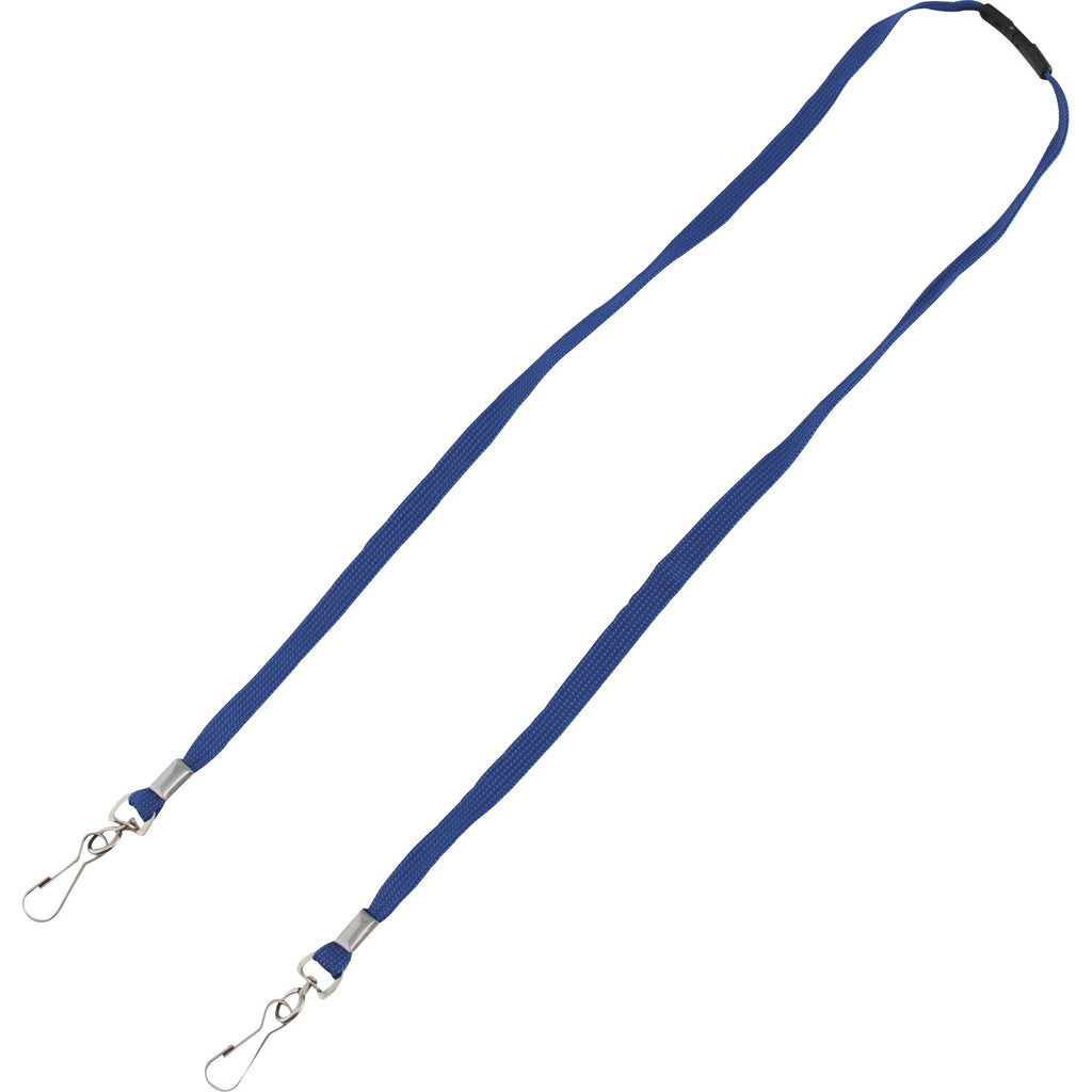 Advantus Face Mask Lanyard - 10 / Pack - J-Hook Attachment - 30" Length - Blue