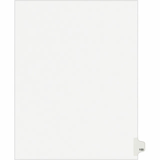 Avery Side Tab Individual Legal Dividers - 500 x Divider(s) - 500 Side Tab(s) - 100 - 1 Tab(s)/Set - 8.5" Divider Width x 11" Divider Length - Letter - 8.50" Width x 11" Length - White Paper Divider - 20 / Carton