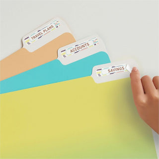 Avery Removable File Folder Labels - 21/32" Width x 3 7/16" Length - Removable Adhesive - Rectangle - Laser, Inkjet - White - Paper - 7 / Sheet - 648 Total Sheets - 4536 Total Label(s) - 18 / Carton