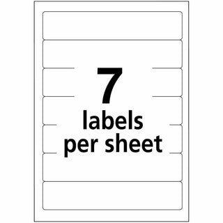 Avery Removable File Folder Labels - 2/3" Width x 3 7/16" Length - Removable Adhesive - Rectangle - Laser, Inkjet - Assorted, Dark Blue, Dark Red, Green, Yellow - Paper - 7 / Sheet - 648 Total Sheets - 4536 Total Label(s) - 18 / Carton