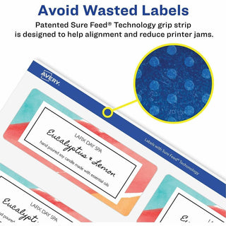 Avery Easy Peel Glossy Address Labels - 1" Width x 2 5/8" Length - Permanent Adhesive - Rectangle - Laser - White - Paper - 30 / Sheet - 50 Total Sheets - 1500 Total Label(s) - 5 / Carton