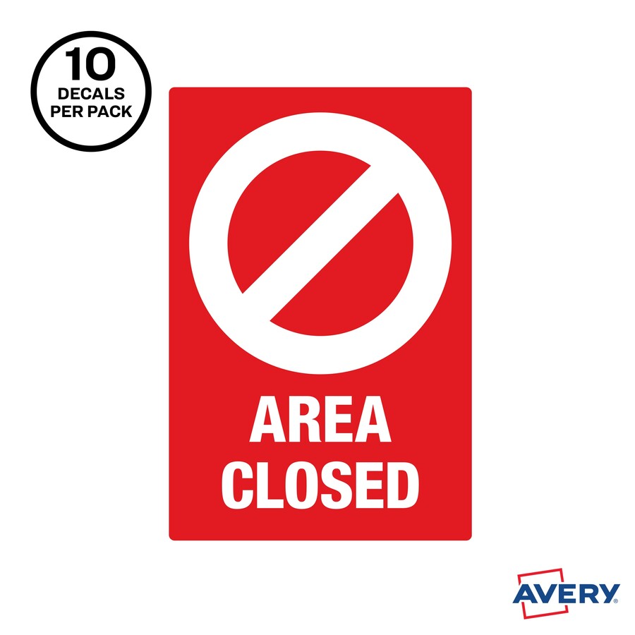 avery-surface-safe-area-closed-table-chair-decals-10-pack-area-closed-print-message-4-width-x-6-height-rectangular-shape-water-resistant-pre-printed-chemical-resistant-abrasion-resistant-tear-resistant-durable-uv-resistant-r_ave83071 - 3