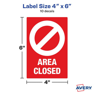 avery-surface-safe-area-closed-table-chair-decals-10-pack-area-closed-print-message-4-width-x-6-height-rectangular-shape-water-resistant-pre-printed-chemical-resistant-abrasion-resistant-tear-resistant-durable-uv-resistant-r_ave83071 - 5