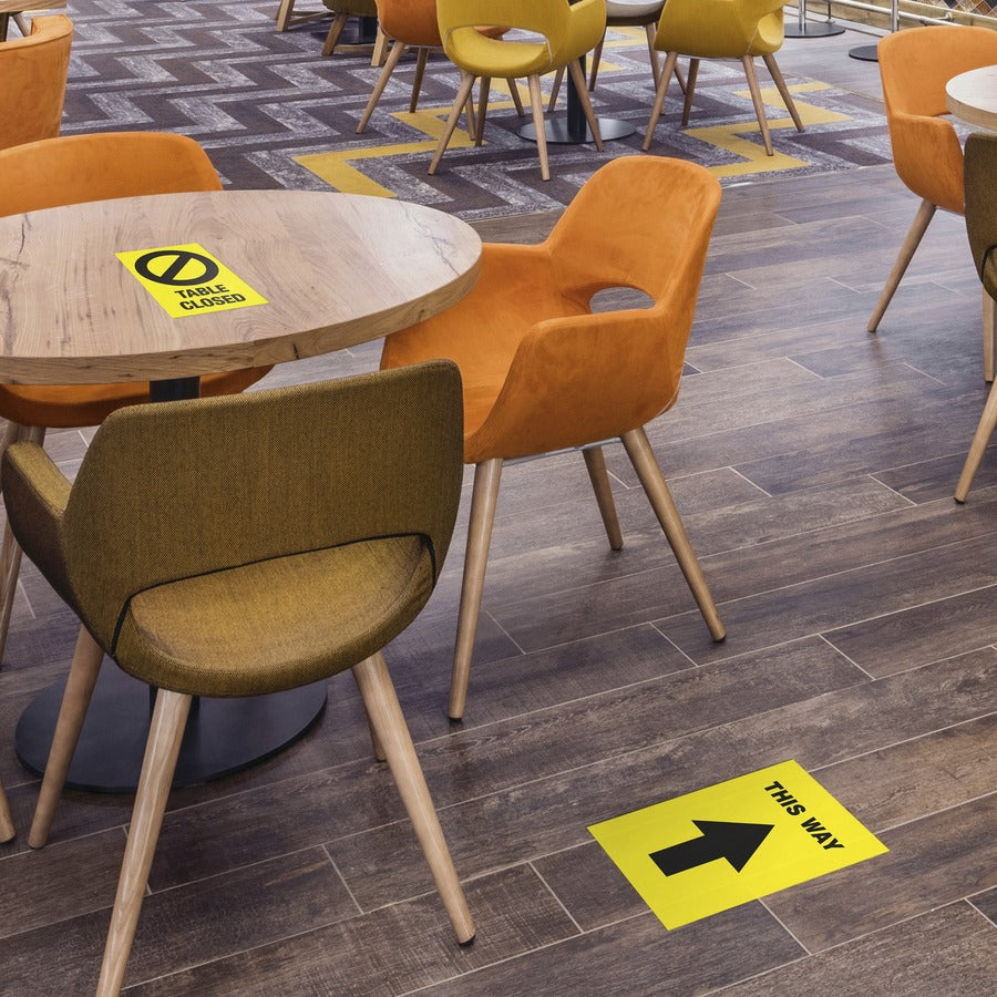 Avery Surface Safe TABLE CLOSED Preprinted Decals - 10 / Pack - Table Closed Print/Message - 4" Width x 6" Height - Rectangular Shape - Water Resistant, Pre-printed, Chemical Resistant, Abrasion Resistant, Tear Resistant, Durable, UV Resistant, - 2