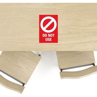 Avery Surface Safe DO NOT USE Table & Chair Decals - 10 / Pack - Do Not Use Print/Message - 4" Width x 6" Height - Rectangular Shape - Water Resistant, Pre-printed, Chemical Resistant, Abrasion Resistant, Tear Resistant, Durable, UV Resistant, R