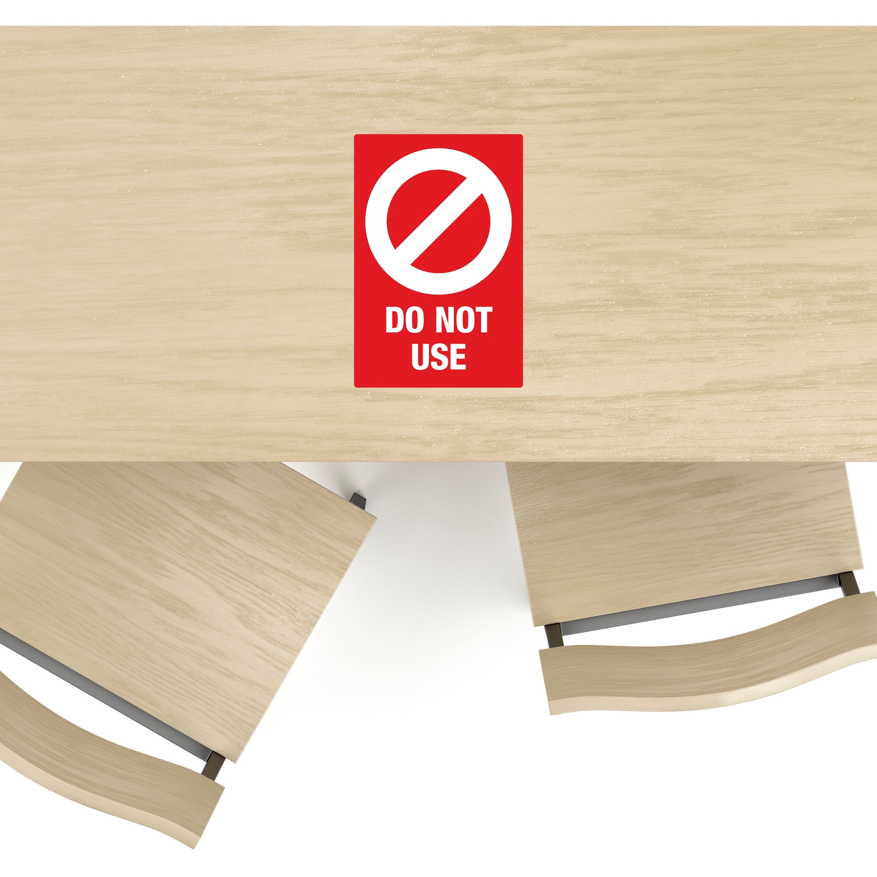 Avery Surface Safe DO NOT USE Table & Chair Decals - 10 / Pack - Do Not Use Print/Message - 4" Width x 6" Height - Rectangular Shape - Water Resistant, Pre-printed, Chemical Resistant, Abrasion Resistant, Tear Resistant, Durable, UV Resistant, R - 2