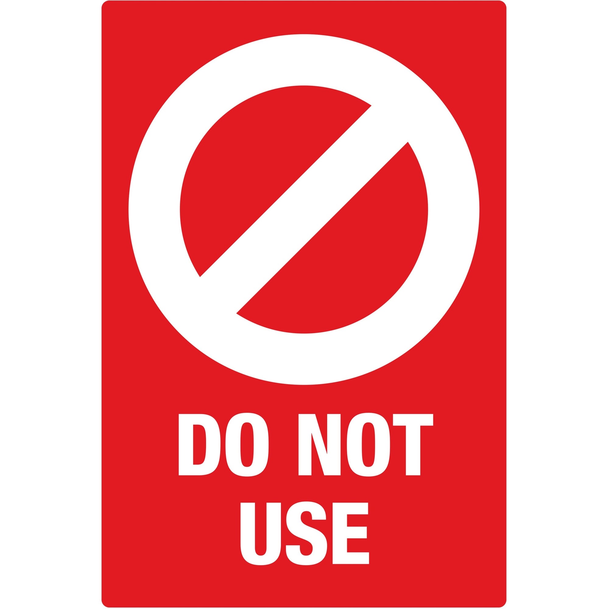 Avery Surface Safe DO NOT USE Table & Chair Decals - 10 / Pack - Do Not Use Print/Message - 4" Width x 6" Height - Rectangular Shape - Water Resistant, Pre-printed, Chemical Resistant, Abrasion Resistant, Tear Resistant, Durable, UV Resistant, R