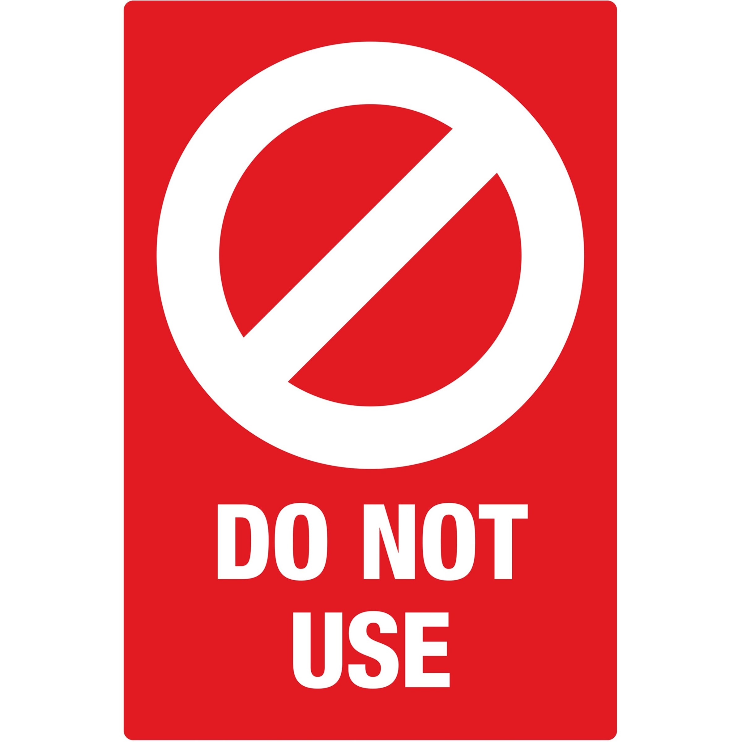 Avery Surface Safe DO NOT USE Table & Chair Decals - 10 / Pack - Do Not Use Print/Message - 4" Width x 6" Height - Rectangular Shape - Water Resistant, Pre-printed, Chemical Resistant, Abrasion Resistant, Tear Resistant, Durable, UV Resistant, R