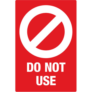 Avery Surface Safe DO NOT USE Table & Chair Decals - 10 / Pack - Do Not Use Print/Message - 4" Width x 6" Height - Rectangular Shape - Water Resistant, Pre-printed, Chemical Resistant, Abrasion Resistant, Tear Resistant, Durable, UV Resistant, R