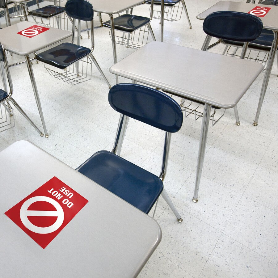 Avery Surface Safe DO NOT USE Table & Chair Decals - 10 / Pack - Do Not Use Print/Message - 4" Width x 6" Height - Rectangular Shape - Water Resistant, Pre-printed, Chemical Resistant, Abrasion Resistant, Tear Resistant, Durable, UV Resistant, R