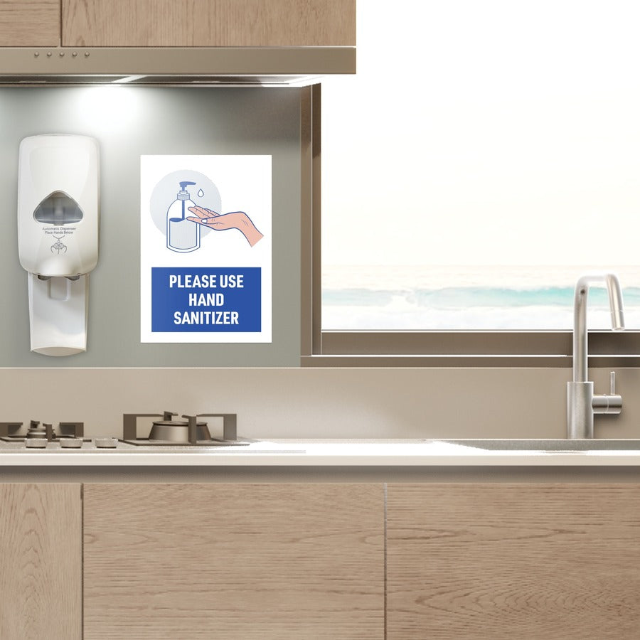 avery-surface-safe-use-hand-sanitizer-wall-decals-5-pack-please-use-hand-sanitizer-print-message-7-width-x-10-height-rectangular-shape-water-resistant-pre-printed-chemical-resistant-abrasion-resistant-tear-resistant-durable-u_ave83179 - 3