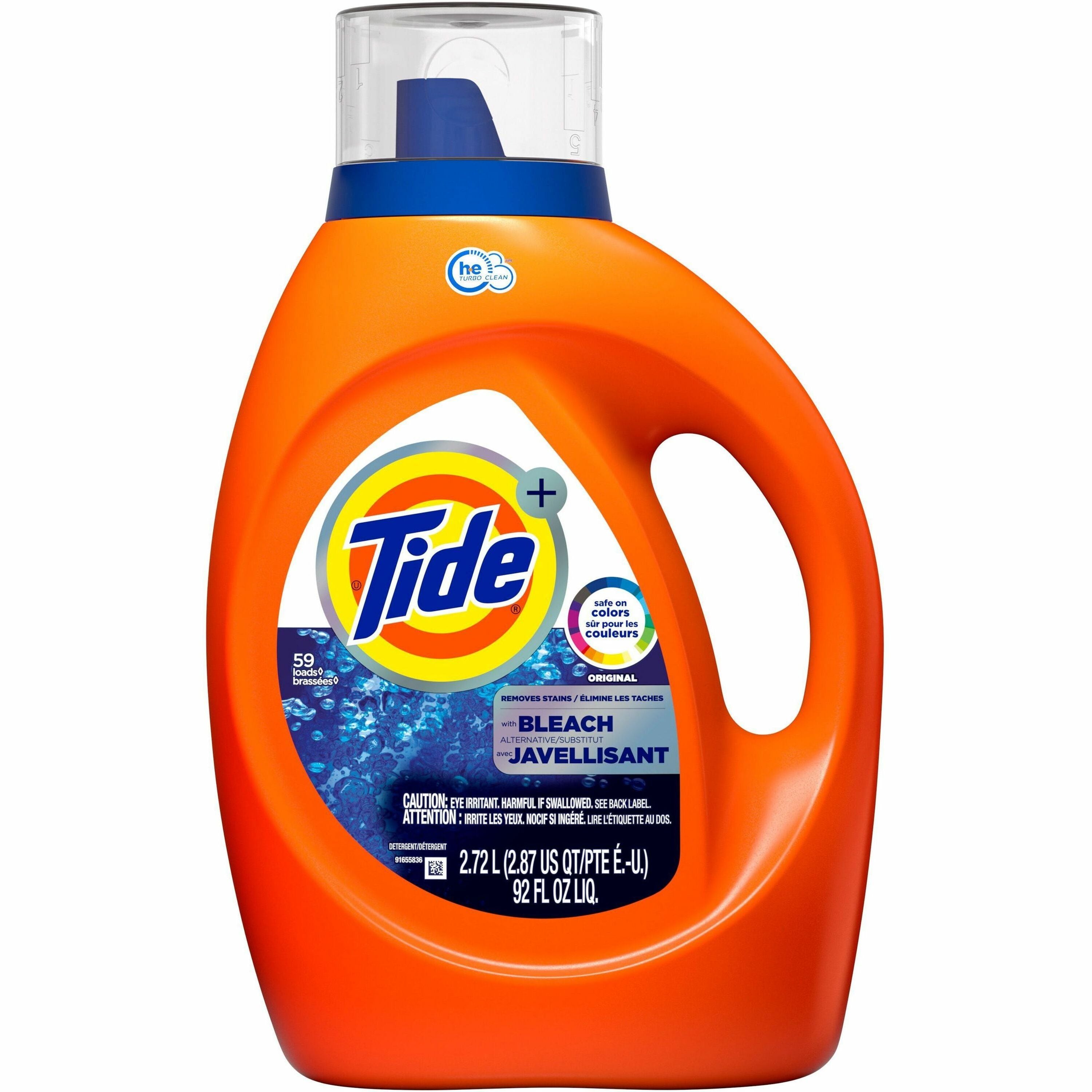 tide-plus-bleach-liquid-detergent-92-fl-oz-29-quartbottle-1-bottle-clear_pgc87549 - 1