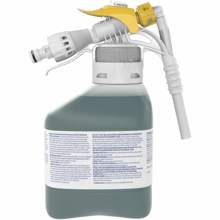 Diversey Crew Restroom Disinfectant Cleaner - 50.7 fl oz (1.6 quart) - Fresh Scent - 2 / Carton - Deodorize, Rinse-free - Green
