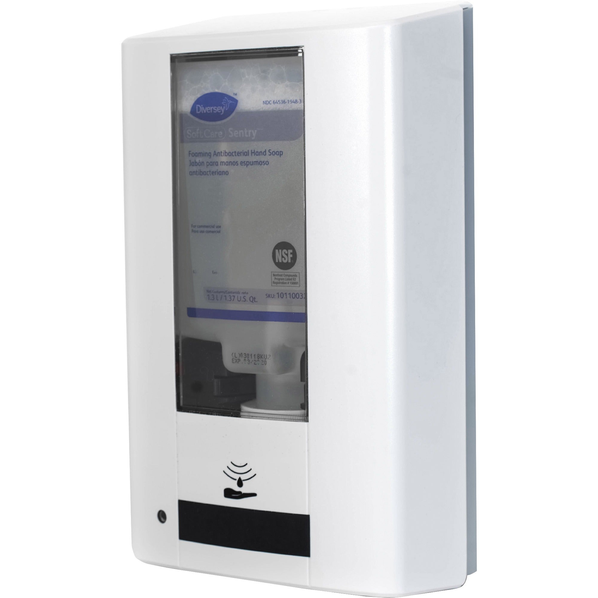 diversey-intellicare-hybrid-dispenser-manual-137-quart-capacity-durable-lockable-site-window-tamper-resistant-scratch-resistant-uv-resistant-white-1each_dvod6205568 - 1