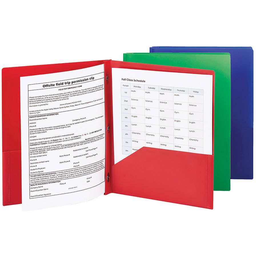 smead-letter-fastener-folder-8-1-2-x-11-180-sheet-capacity-2-x-double-tang-fasteners-2-inside-back-pockets-red-green-blue-72-carton_smd87737 - 2