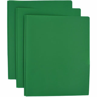Smead Letter Fastener Folder - 8 1/2" x 11" - 180 Sheet Capacity - 2 x Double Tang Fastener(s) - 2 Inside Back Pocket(s) - Green - 72 / Carton
