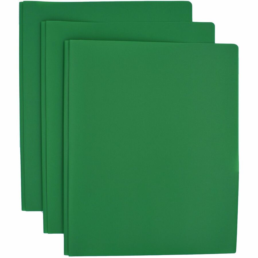 Smead Letter Fastener Folder - 8 1/2" x 11" - 180 Sheet Capacity - 2 x Double Tang Fastener(s) - 2 Inside Back Pocket(s) - Green - 72 / Carton