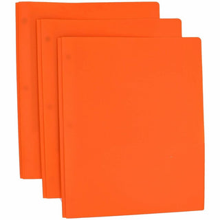 Smead Letter Fastener Folder - 8 1/2" x 11" - 180 Sheet Capacity - 2 x Double Tang Fastener(s) - 2 Inside Back Pocket(s) - Orange - 72 / Carton
