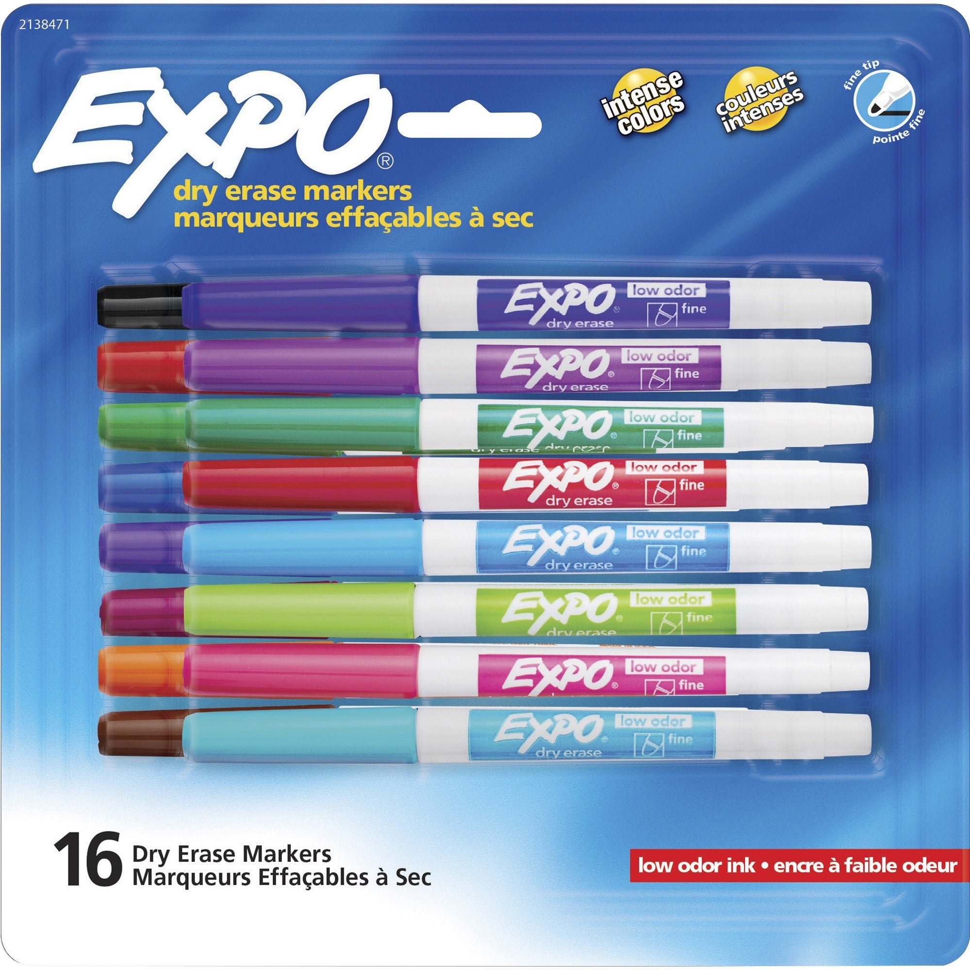 expo-low-odor-dry-erase-fine-tip-markers-fine-marker-point-assorted-alcohol-based-ink-16-pack_san2138471 - 1