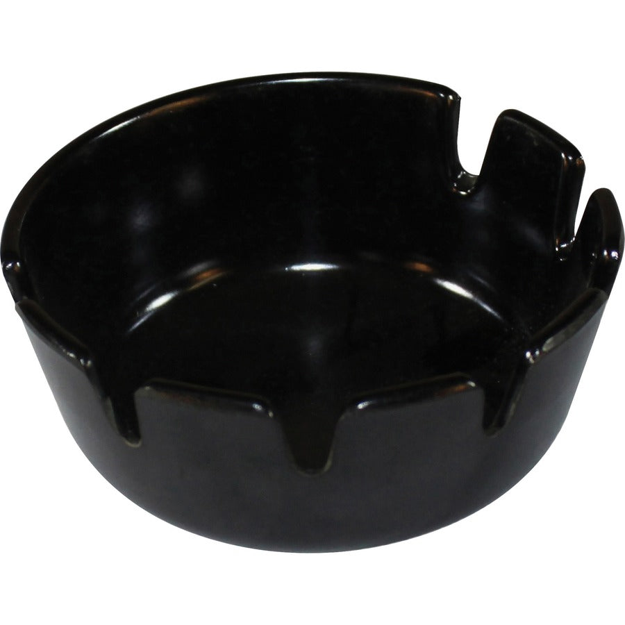 impact-tabletop-ash-tray-round-heat-resistant-lightweight-18-height-x-48-width-plastic-black-12-box_imp1007bx - 2