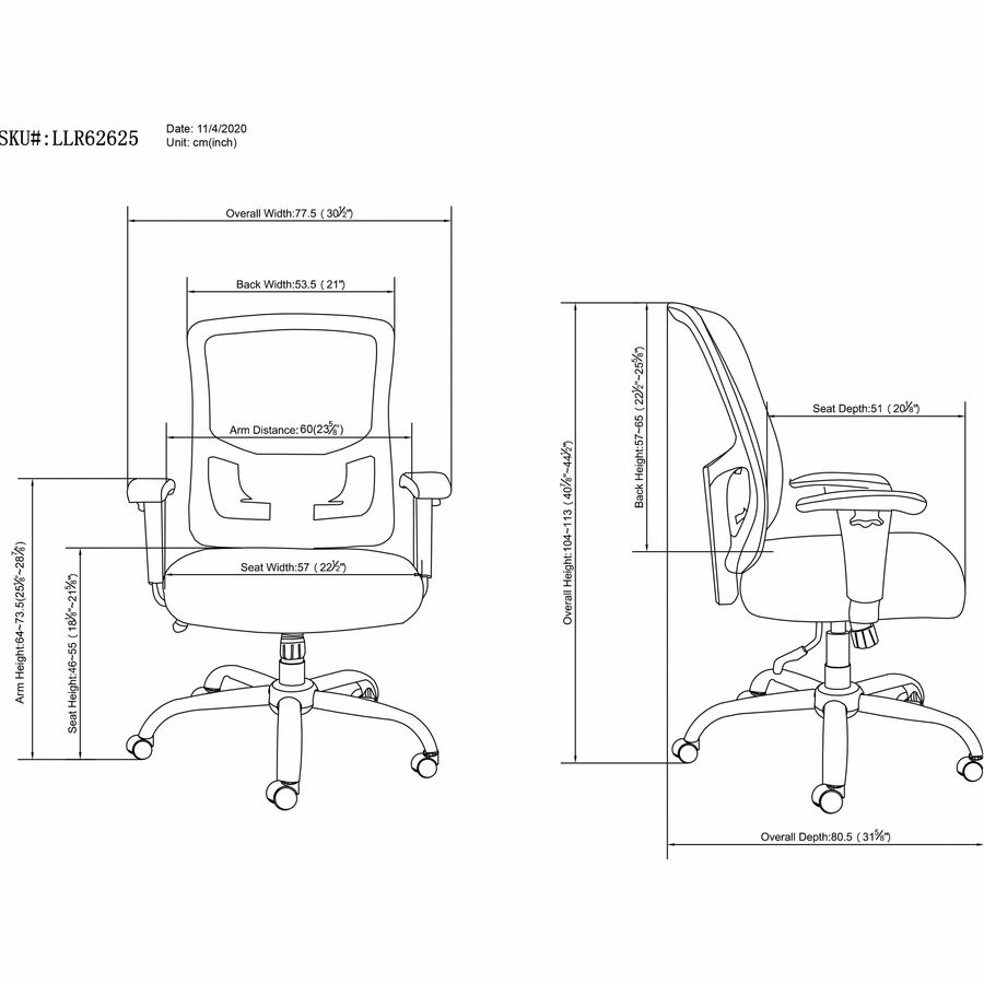 lorell-high-capacity-mesh-high-back-task-chair-fabric-seat-mid-back-5-star-base-black-1-each_llr62625 - 6