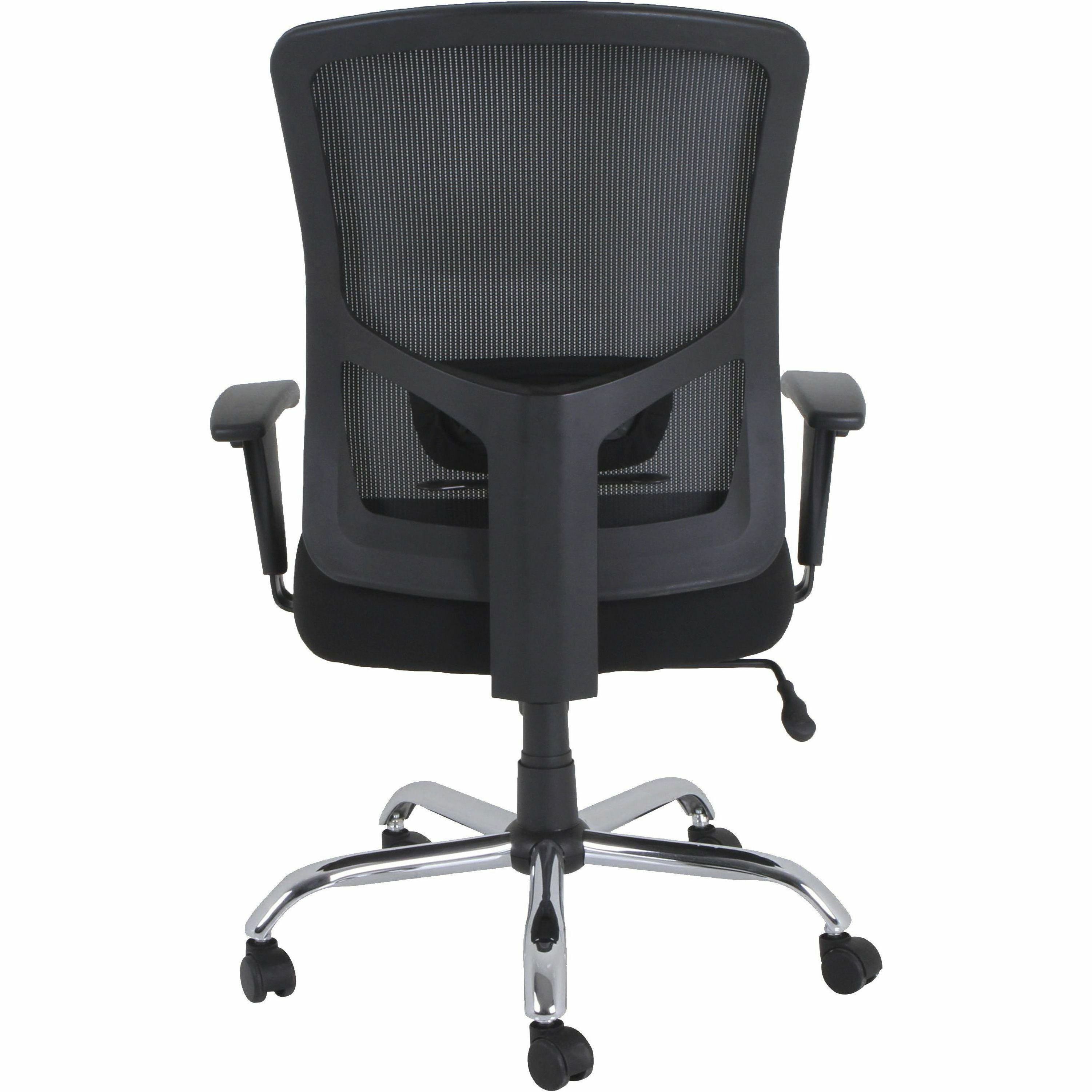 lorell-high-capacity-mesh-high-back-task-chair-fabric-seat-mid-back-5-star-base-black-1-each_llr62625 - 4