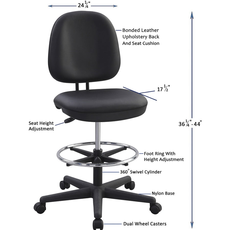 lorell-contoured-back-stool-vinyl-plastic-seat-vinyl-plastic-back-5-star-base-black-1-each_llr62627 - 6