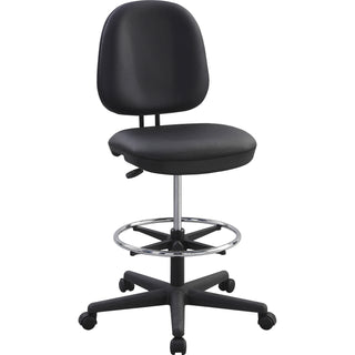 lorell-contoured-back-stool-vinyl-plastic-seat-vinyl-plastic-back-5-star-base-black-1-each_llr62627 - 1