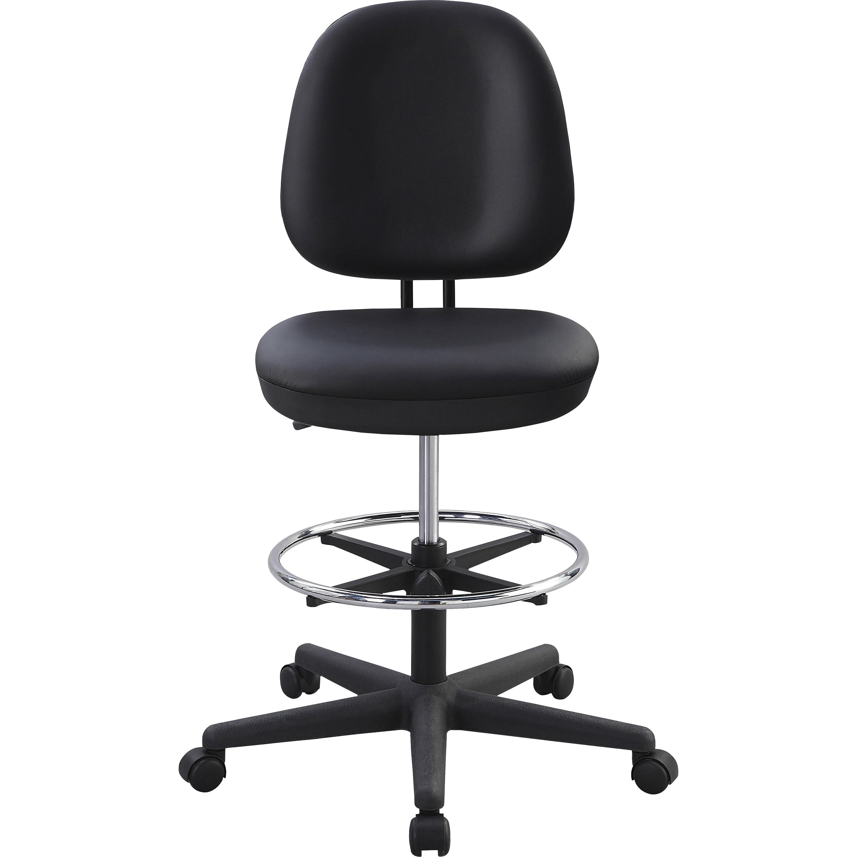 lorell-contoured-back-stool-vinyl-plastic-seat-vinyl-plastic-back-5-star-base-black-1-each_llr62627 - 3