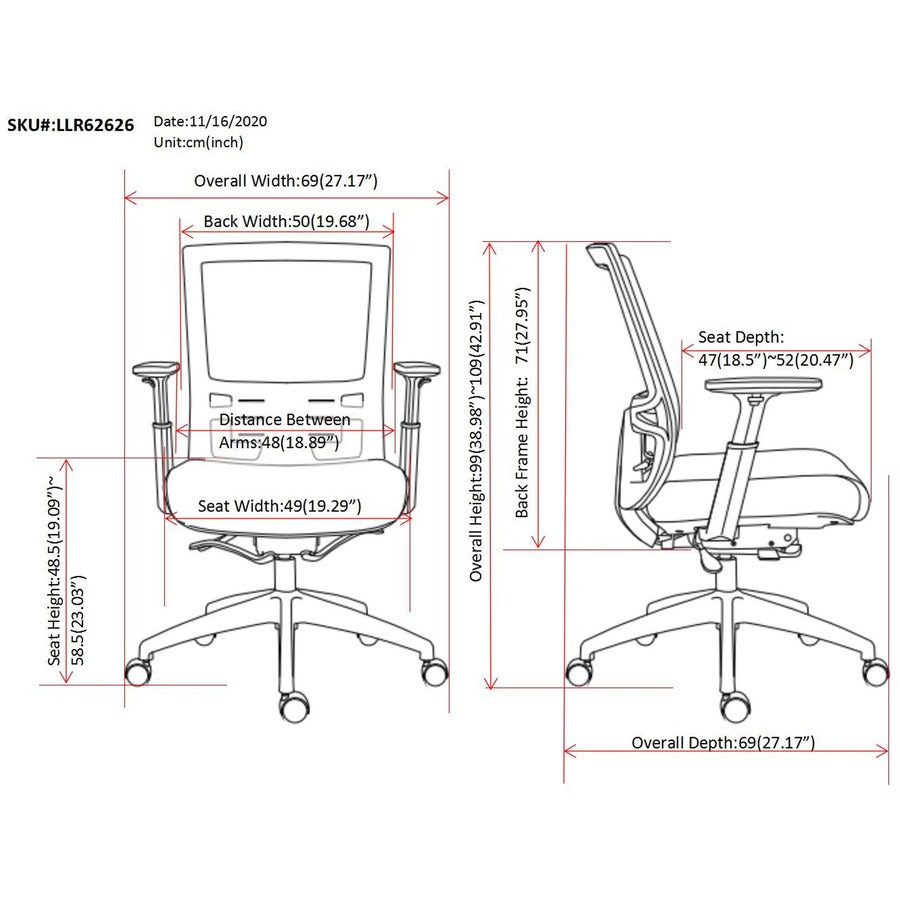 lorell-mesh-mid-back-office-chair-fabric-seat-mid-back-5-star-base-black-1-each_llr62626 - 8