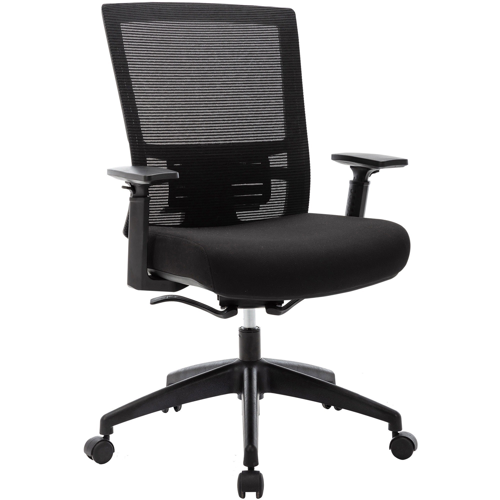lorell-mesh-mid-back-office-chair-fabric-seat-mid-back-5-star-base-black-1-each_llr62626 - 1