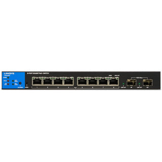 linksys-8-port-managed-gigabit-poe+-switch-with-2-1g-sfp-uplinks-8-ports-manageable-taa-compliant-3-layer-supported-modular-2-sfp-slots-110-w-poe-budget-optical-fiber-twisted-pair-poe-ports-5-year-limited-warranty_lnklgs310mpc - 4