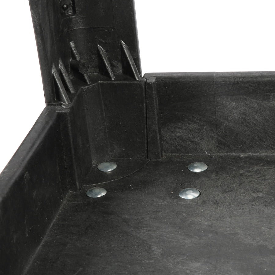 Lorell Storage Bin Utility Cart - 550 lb Capacity - 4 Casters - 5" Caster Size - Structural Foam - x 37.5" Width x 17" Depth x 39" Height - Black - 1 Each