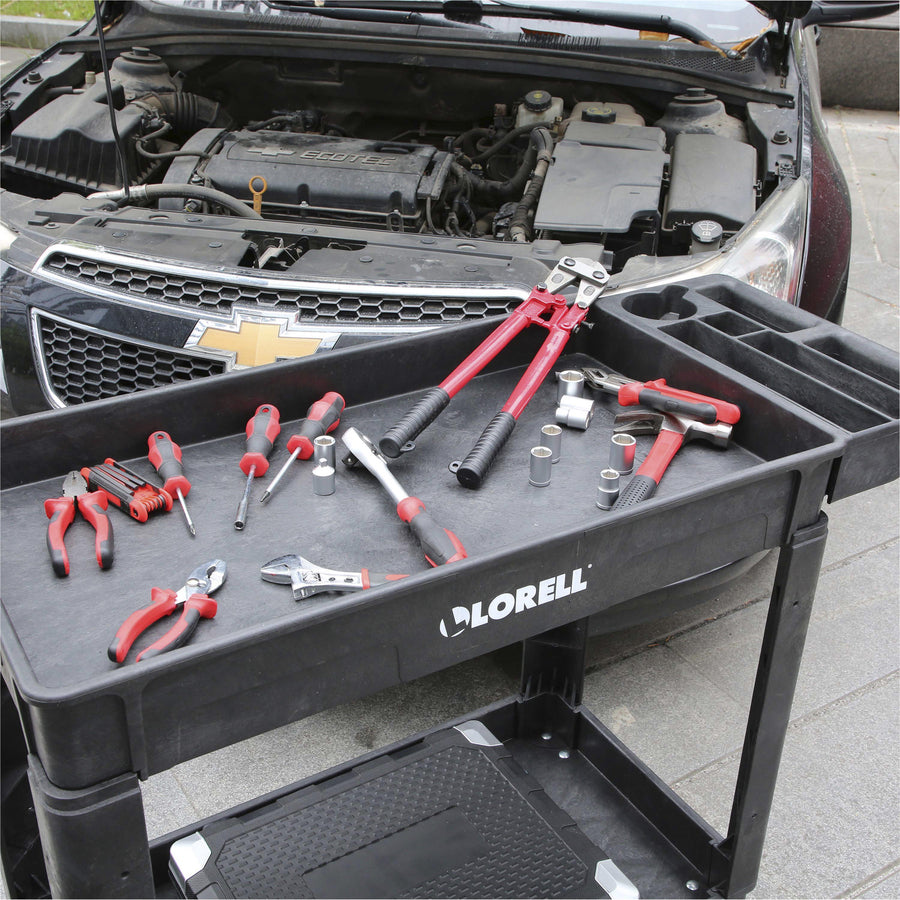 lorell-storage-bin-utility-cart-550-lb-capacity-4-casters-5-caster-size-structural-foam-x-375-width-x-17-depth-x-39-height-black-1-each_llr03611 - 6