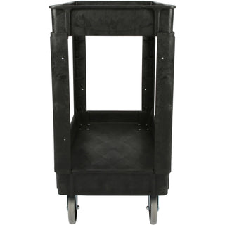 lorell-storage-bin-utility-cart-550-lb-capacity-4-casters-5-caster-size-structural-foam-x-375-width-x-17-depth-x-39-height-black-1-each_llr03611 - 4
