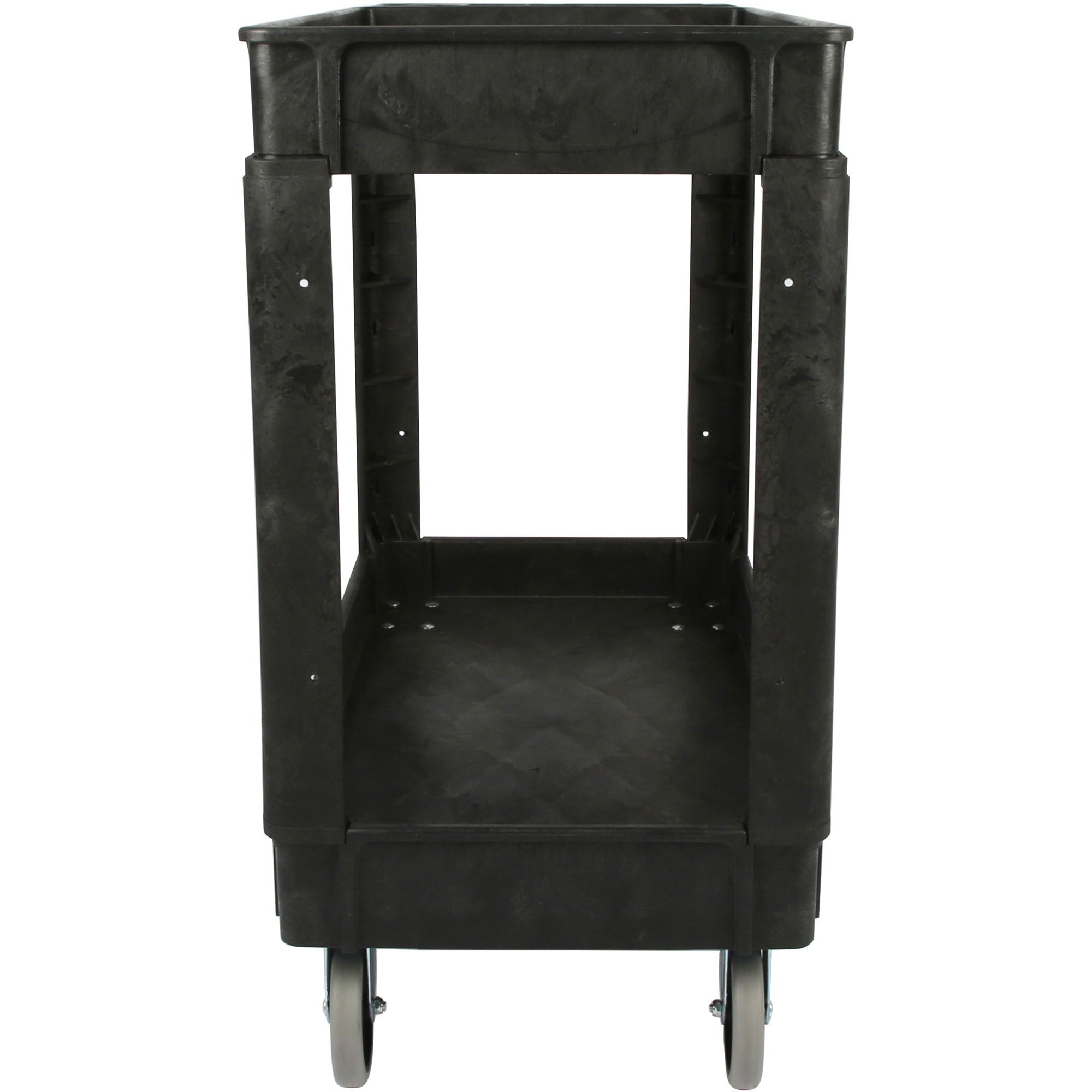 lorell-storage-bin-utility-cart-550-lb-capacity-4-casters-5-caster-size-structural-foam-x-375-width-x-17-depth-x-39-height-black-1-each_llr03611 - 4