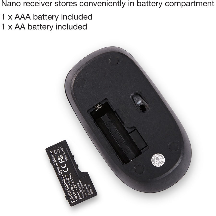 Verbatim Wireless Keyboard and Mouse - USB Type A Wireless Bluetooth 2.40 GHz Keyboard - USB Type A Wireless Mouse - Optical - 1000 dpi - 3 Button - Multimedia Hot Key(s) - Symmetrical - AA, AAA - Compatible with Windows, Mac