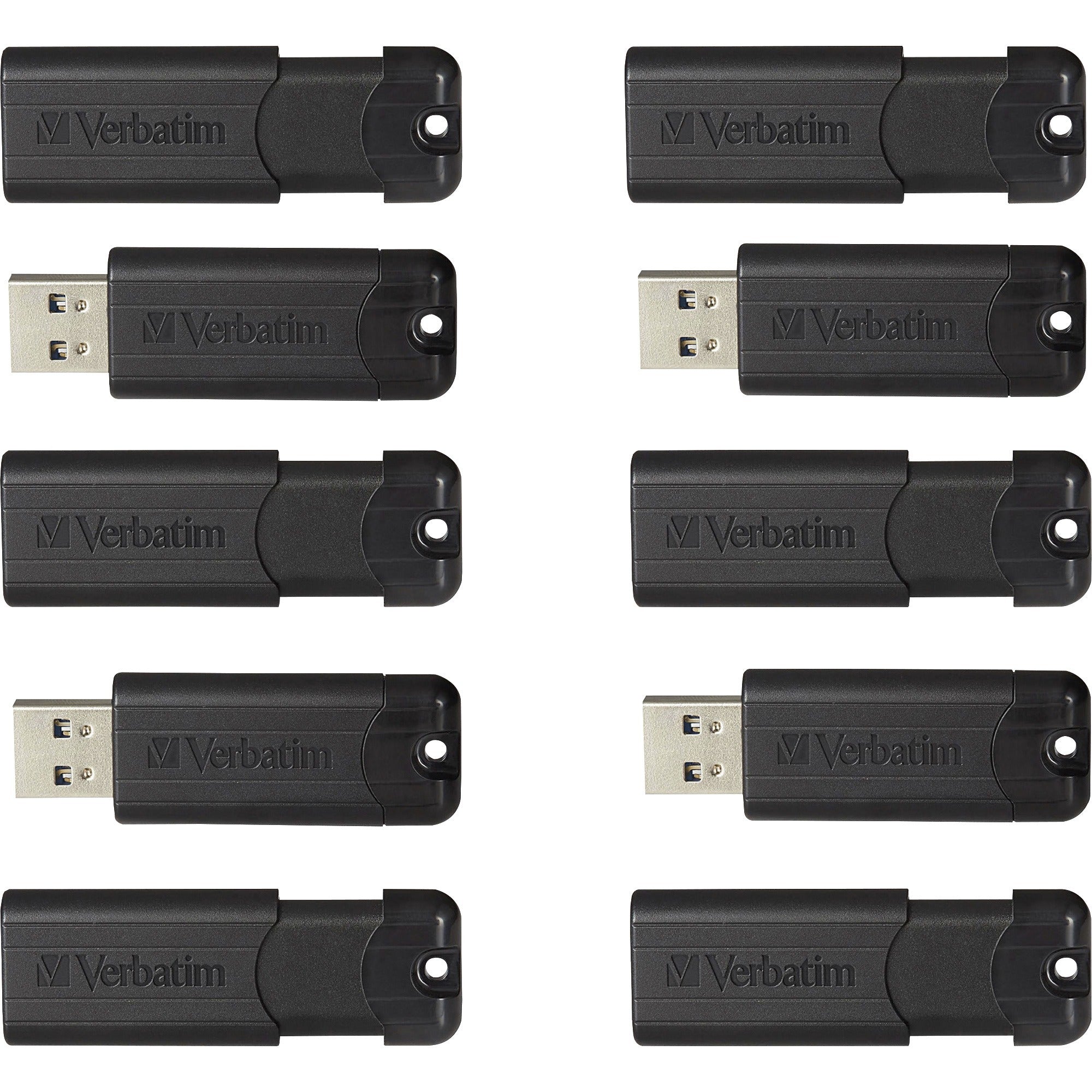 microban-32gb-pinstripe-usb-32-flash-drive-business-pack-32-gb-usb-32-gen-1-type-a-black-lifetime-warranty-10-pack_ver70902 - 1