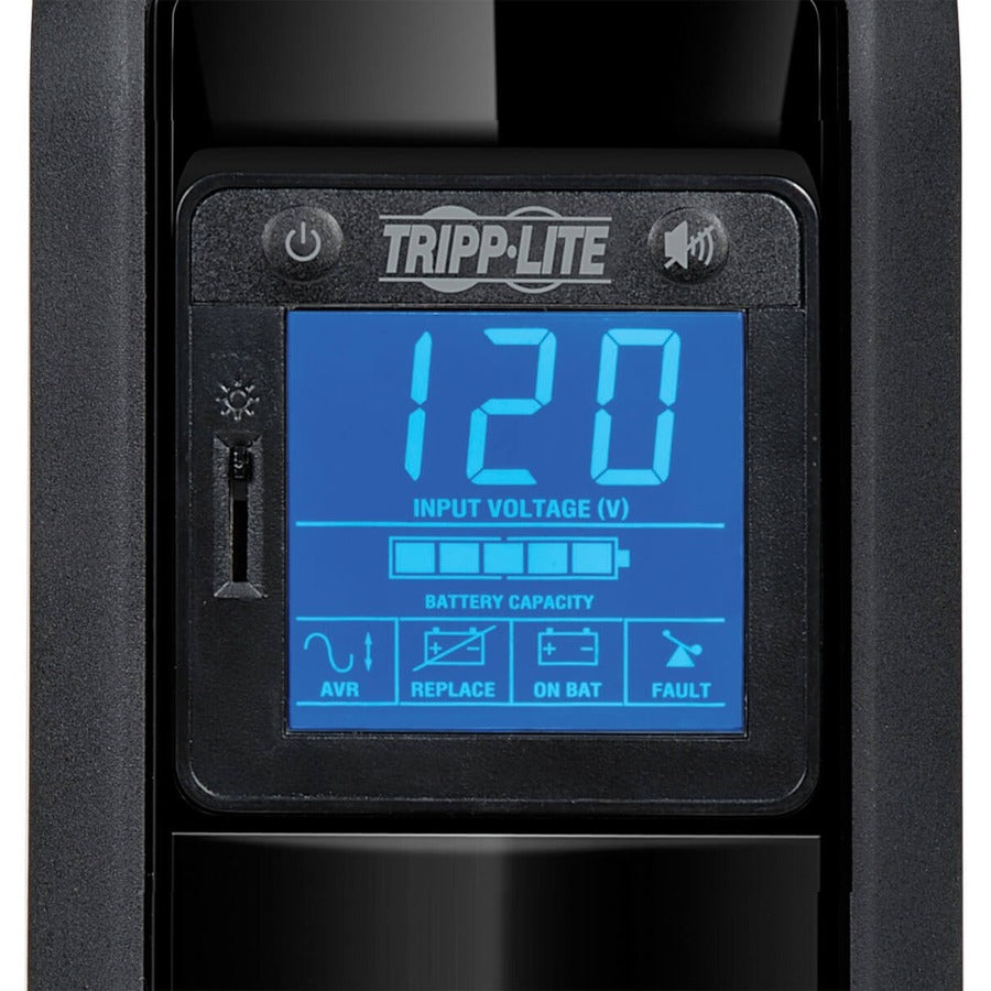 OmniSmart LCD Line-Interactive UPS Tower, 8 Outlets, 900 VA, 870 J