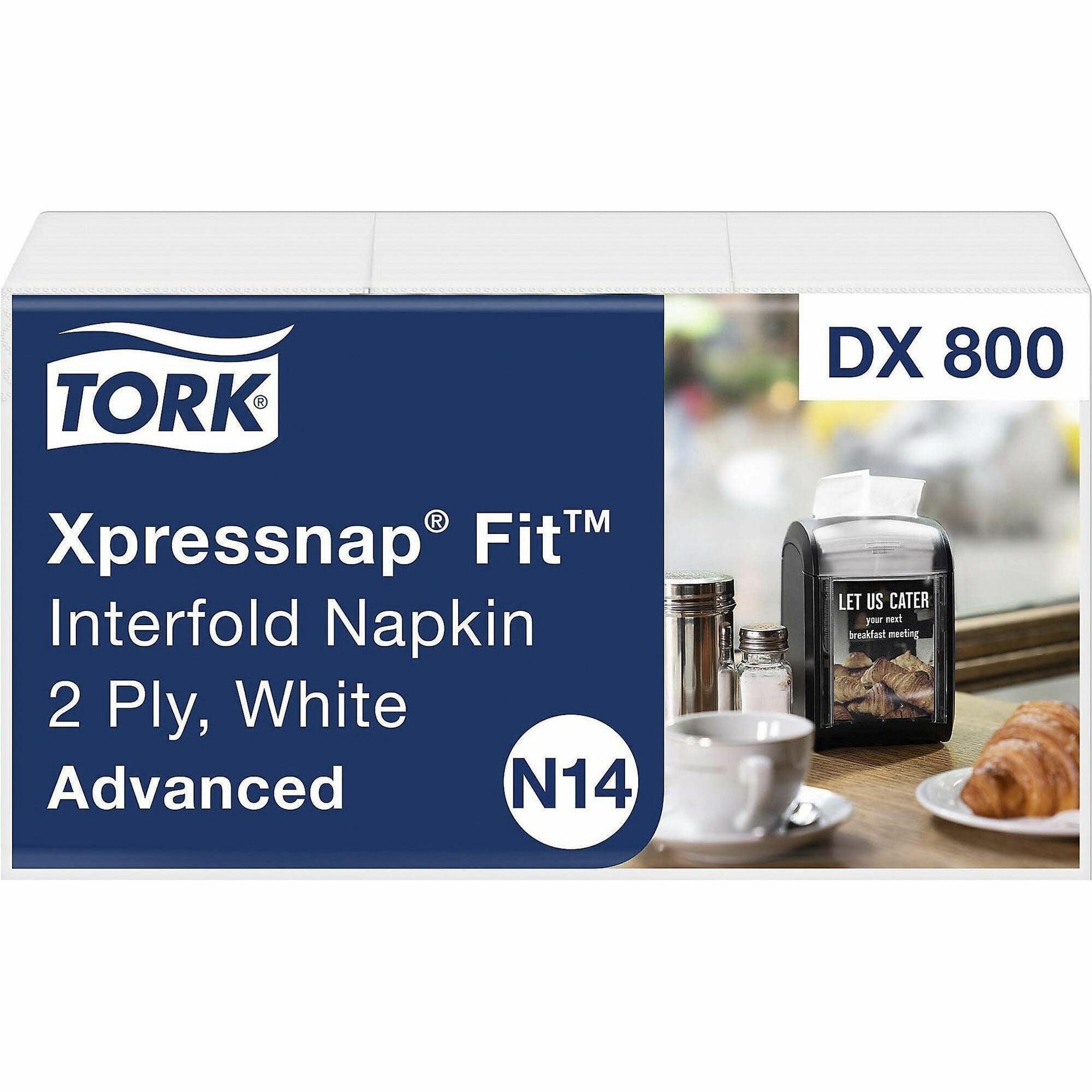 Xpressnap Fit Interfold Dispenser Napkins, 2-Ply, 6.5 x 8.39, White, 120/Pack, 36 Packs/Carton