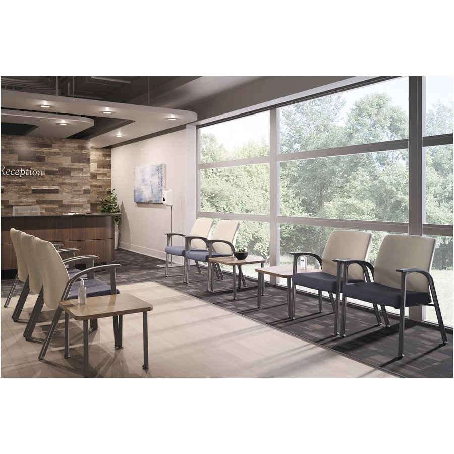 Hand Sanitizer Station Stand, 12 x 16 x 54, Silver