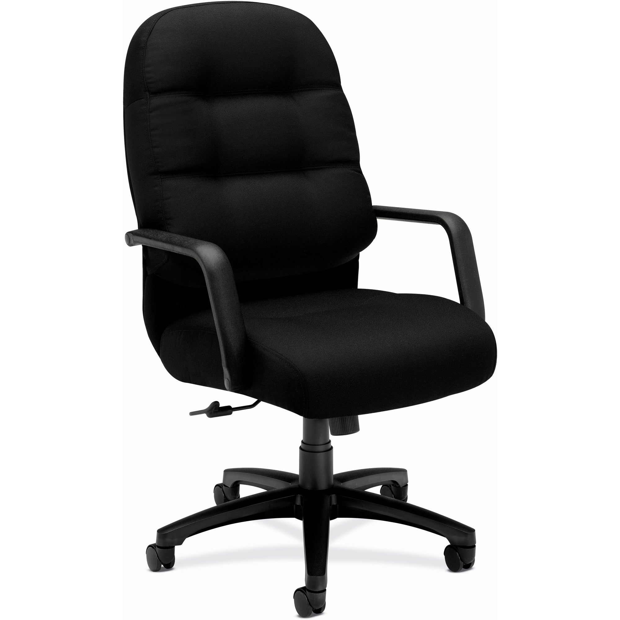 Pillow-Soft 2090 Series Executive High-Back Swivel/Tilt Chair, Supports Up to 300 lb, 17" to 21" Seat Height, Black