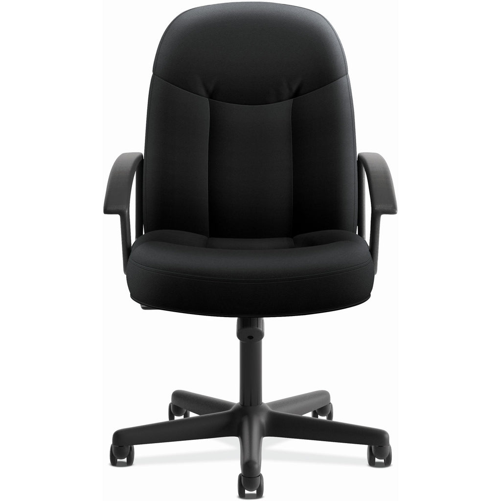 HVL601 Series Executive High-Back Chair, Supports Up to 250 lb, 17.44" to 20.94" Seat Height, Black