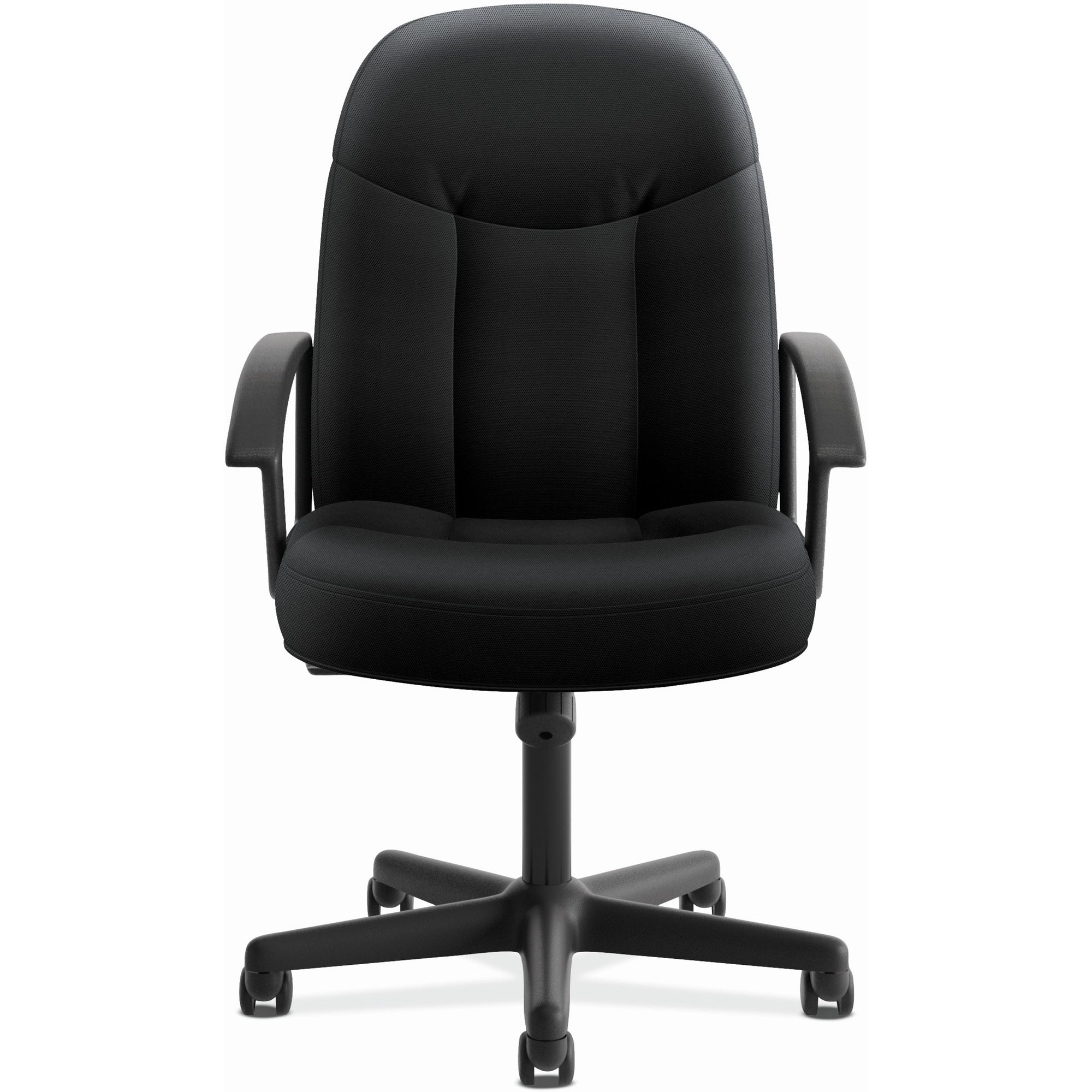 HVL601 Series Executive High-Back Chair, Supports Up to 250 lb, 17.44" to 20.94" Seat Height, Black