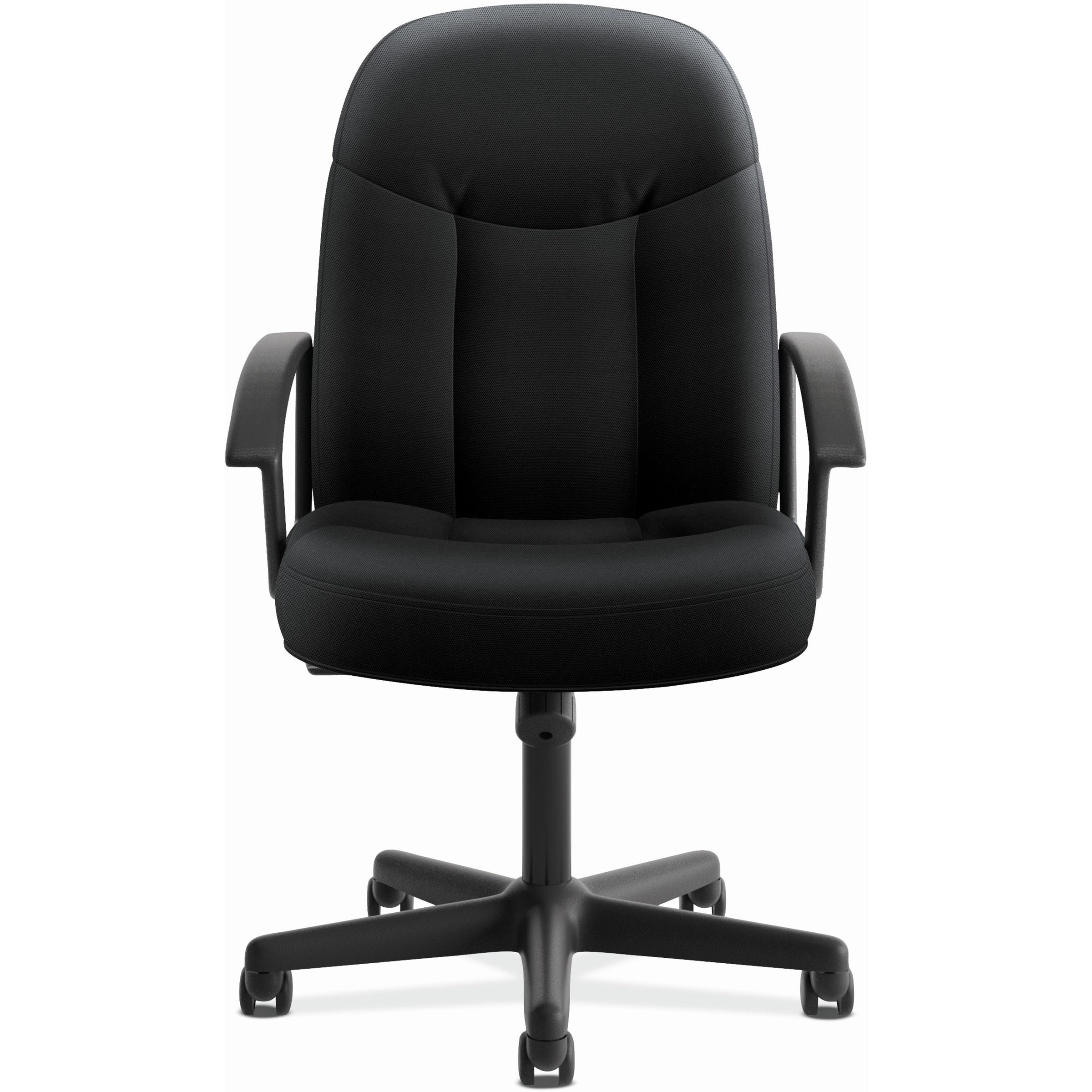 HVL601 Series Executive High-Back Chair, Supports Up to 250 lb, 17.44" to 20.94" Seat Height, Black