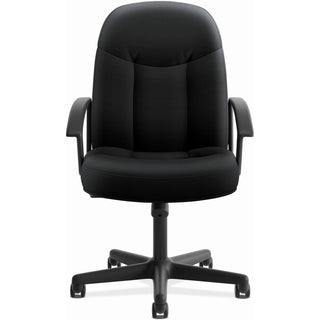 HVL601 Series Executive High-Back Chair, Supports Up to 250 lb, 17.44" to 20.94" Seat Height, Black
