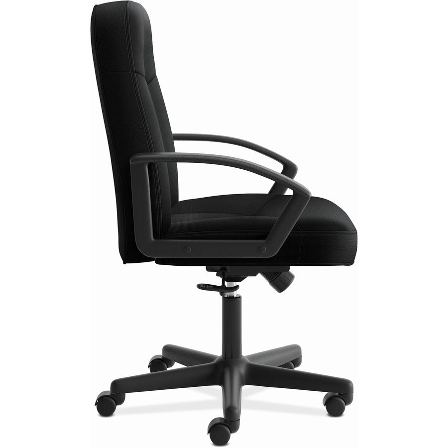 HVL601 Series Executive High-Back Chair, Supports Up to 250 lb, 17.44" to 20.94" Seat Height, Black