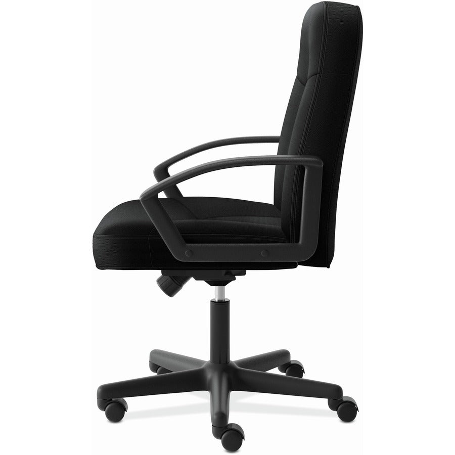 HVL601 Series Executive High-Back Chair, Supports Up to 250 lb, 17.44" to 20.94" Seat Height, Black