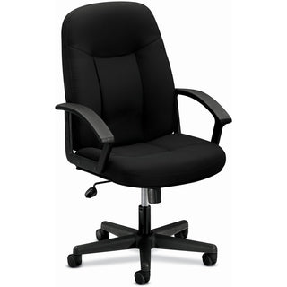 HVL601 Series Executive High-Back Chair, Supports Up to 250 lb, 17.44" to 20.94" Seat Height, Black