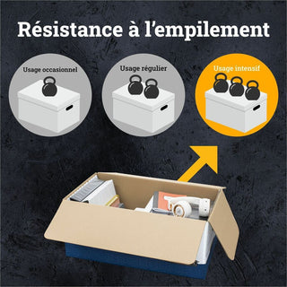 LIBERTY Plus Heavy-Duty Strength Storage Boxes, Legal Files, 15.25" x 24.13" x 10.75", White/Blue, 12/Carton